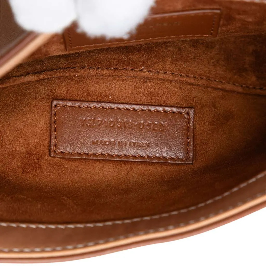 Saint Laurent Mini Smooth Calfskin Le 5 a 7 Brown Leather Very good - Box View