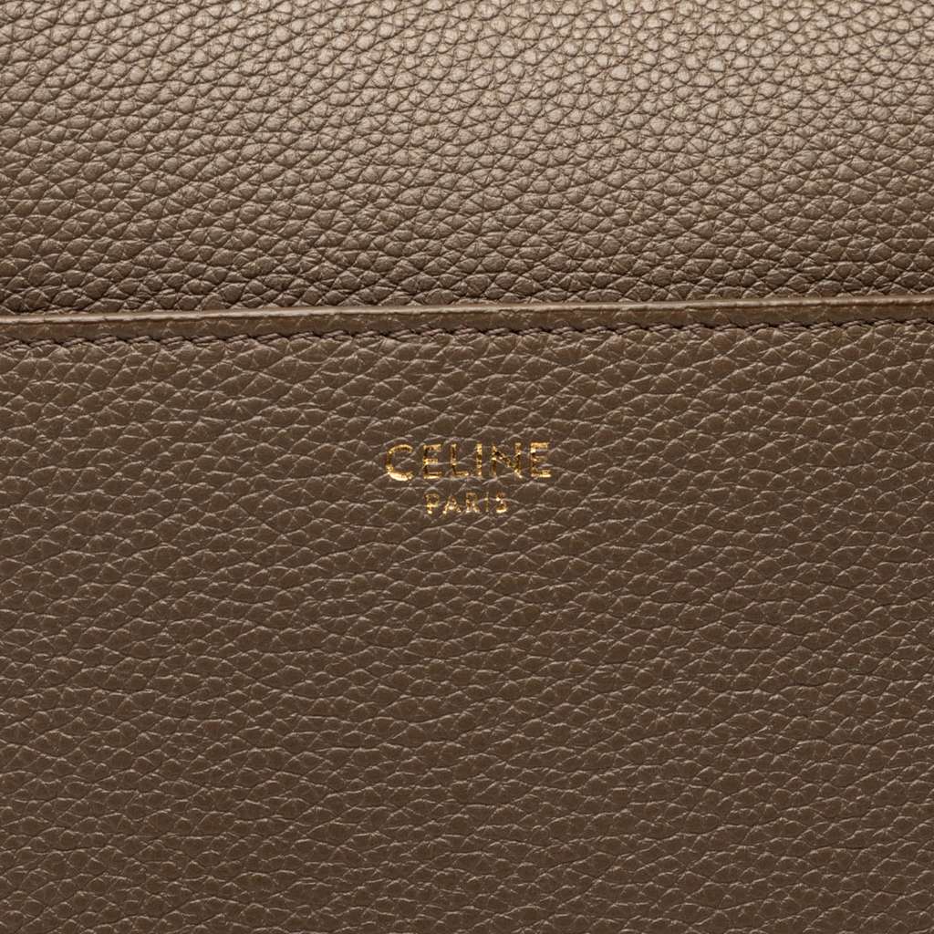 Celine Medium Leather Seau Sangle Bucket Bag Brown Leather Good condition - Box View