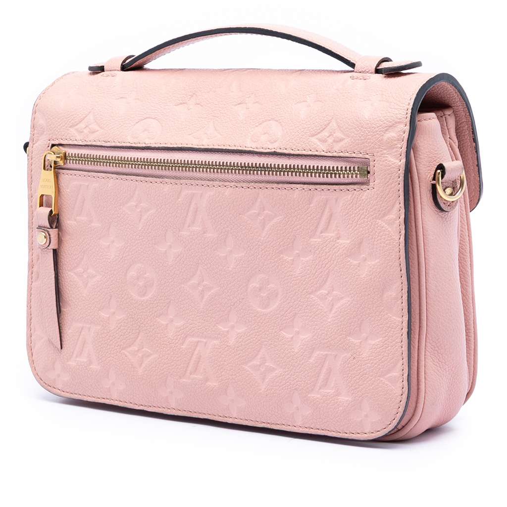 Louis Vuitton Monogram Empreinte Pochette Metis Pink Leather Good condition - Back View