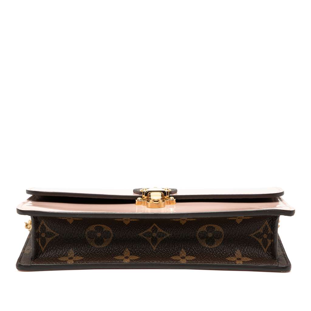 Louis Vuitton Portefeuille Cherrywood Wallet On Chain Pink Leather Good condition - Inside View