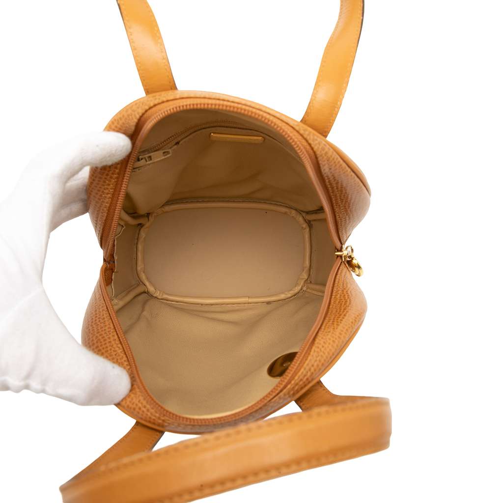 Dior Leather CD Logo Handbag Brown Leather Good condition - Model View