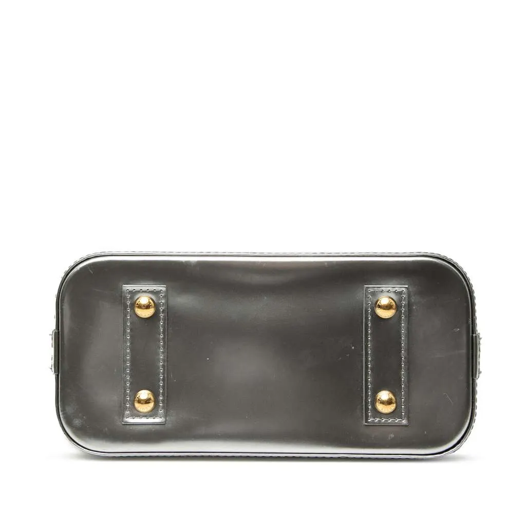 Louis Vuitton Monogram Vernis Alma BB Silver Leather Good - Inside View