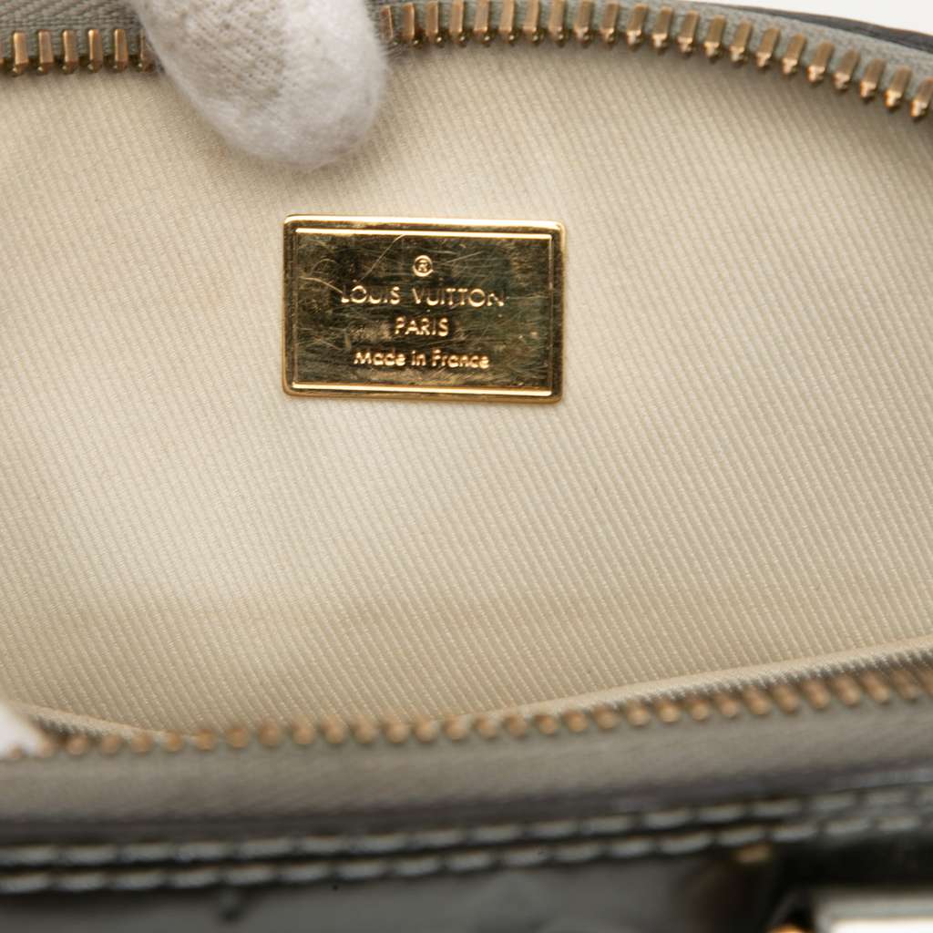 Louis Vuitton Monogram Vernis Alma BB Silver Leather Fair condition - Box View