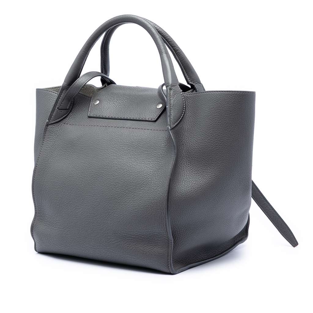 Celine Small Grained Calfskin Big Bag Grey Leather Good condition - Back View