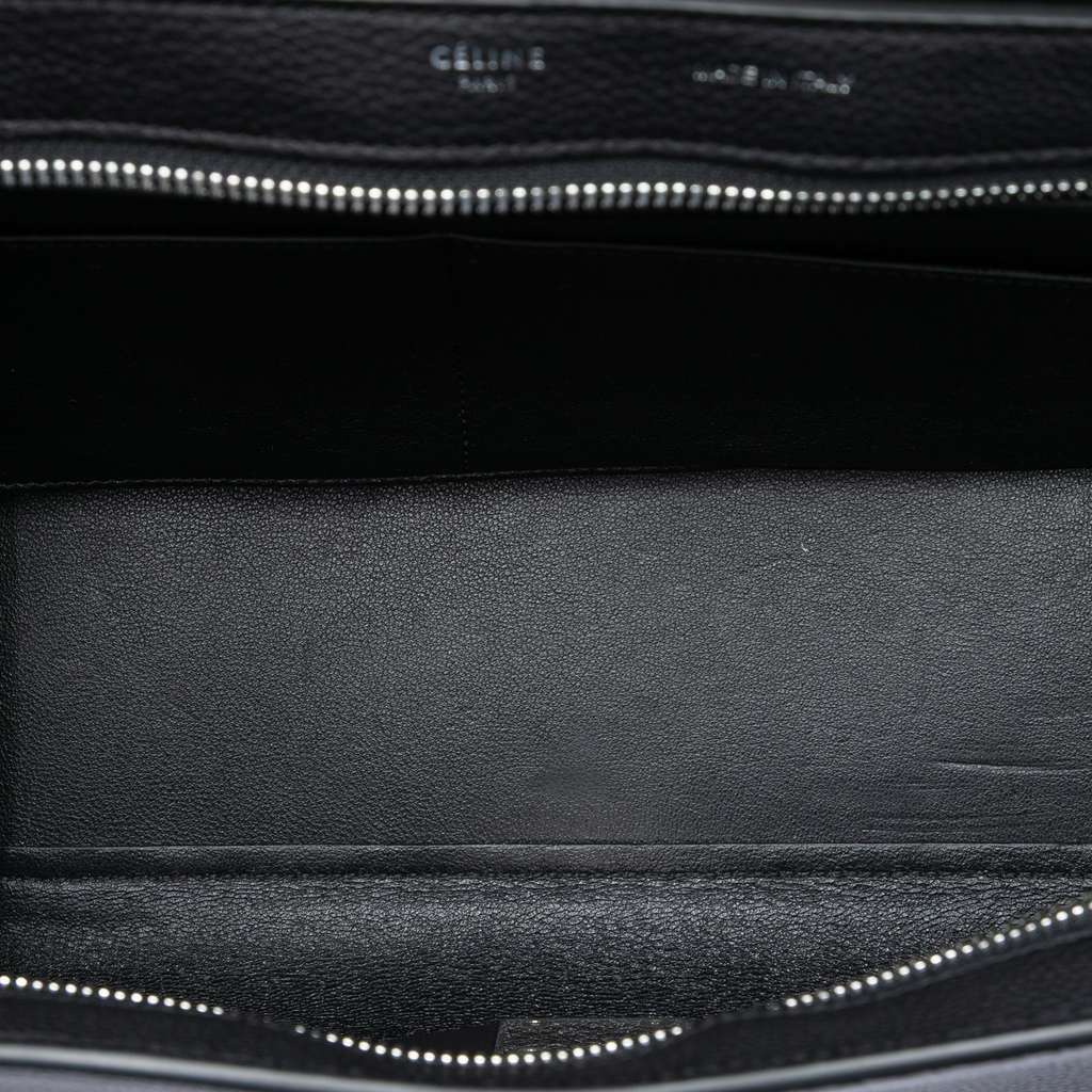 Celine Small Bicolor Leather Trapeze Satchel Black Leather Good condition - Model View