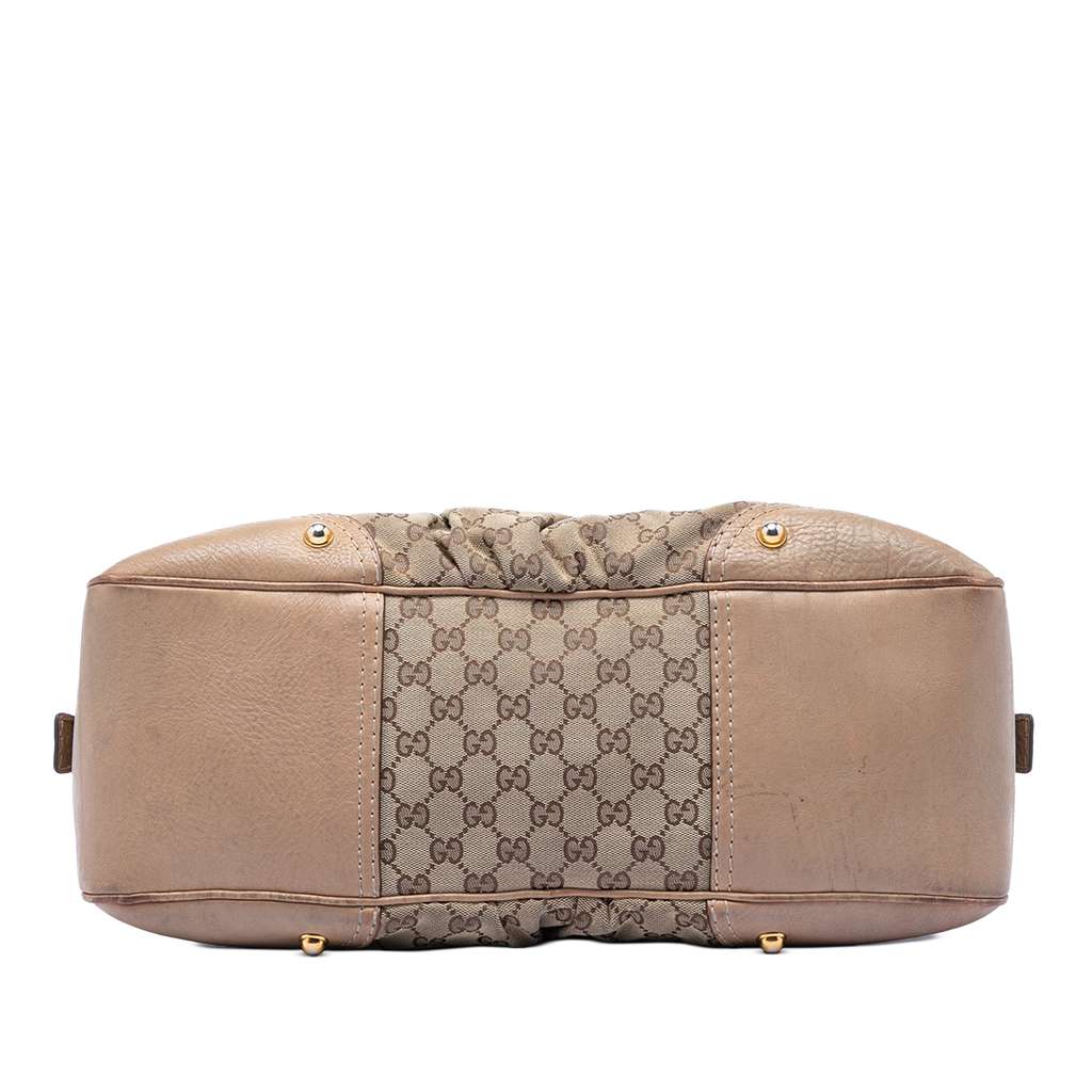 Gucci GG Canvas Jockey Boston Bag Beige Canvas Good condition - Inside View