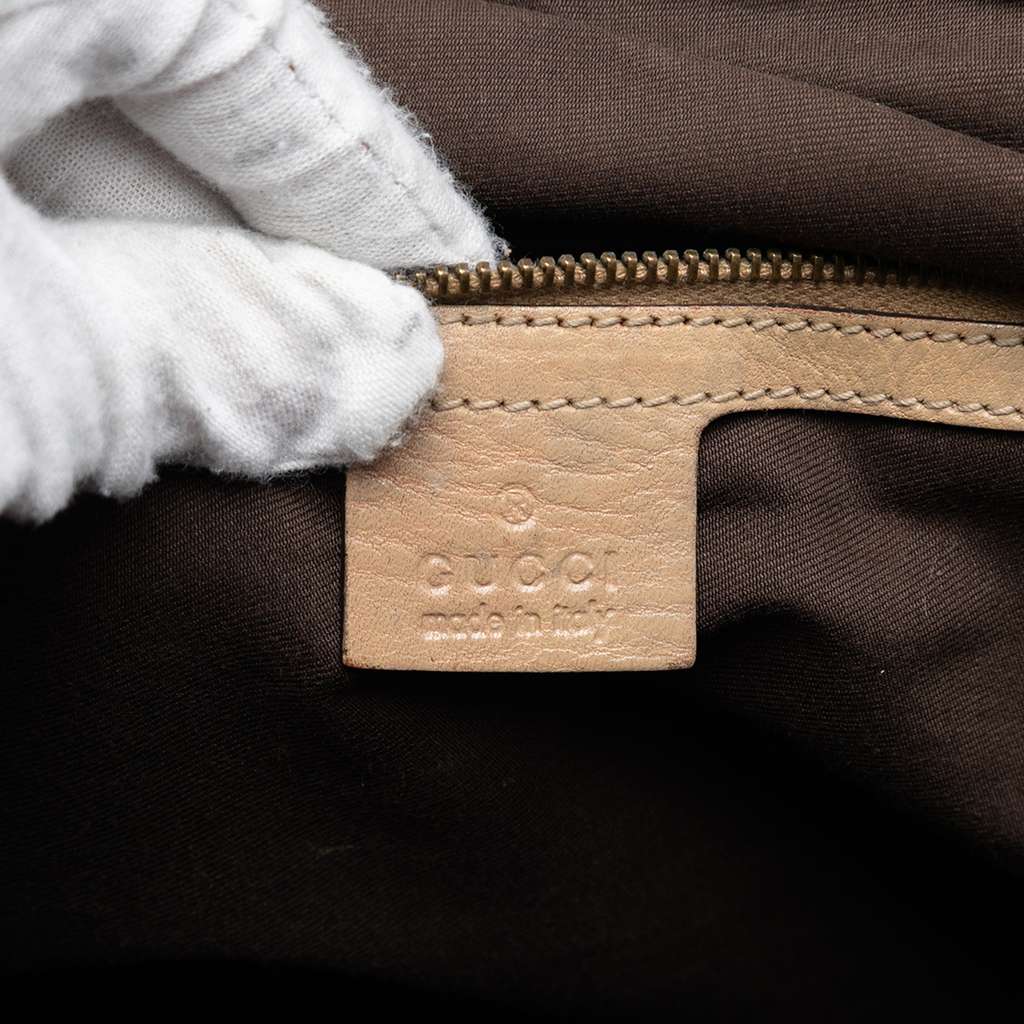 Gucci GG Canvas Jockey Boston Bag Beige Canvas Good condition - Box View