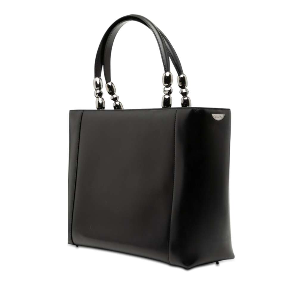 Dior Leather Malice Pearl Satchel Black Leather Good condition - Back View