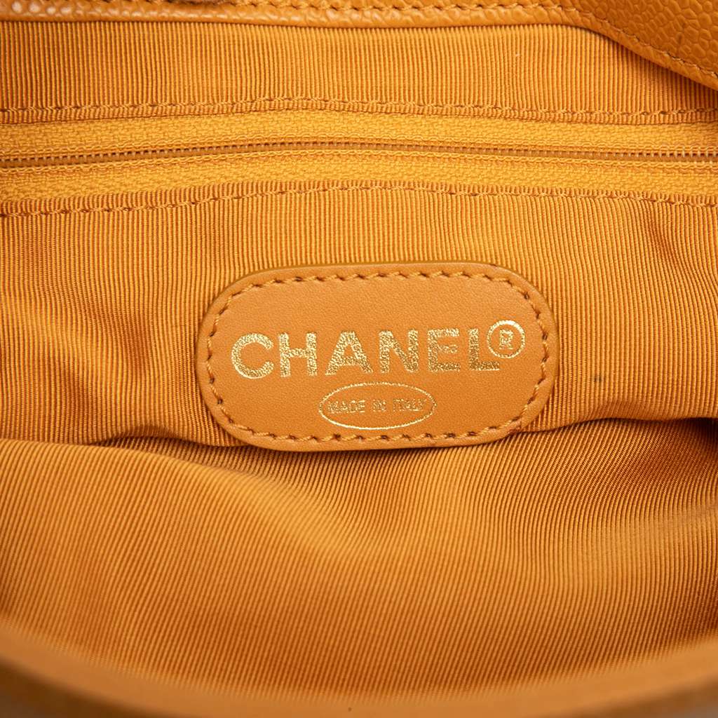 Chanel CC Caviar Tortoise Chain Tote Yellow Leather Good condition - Box View