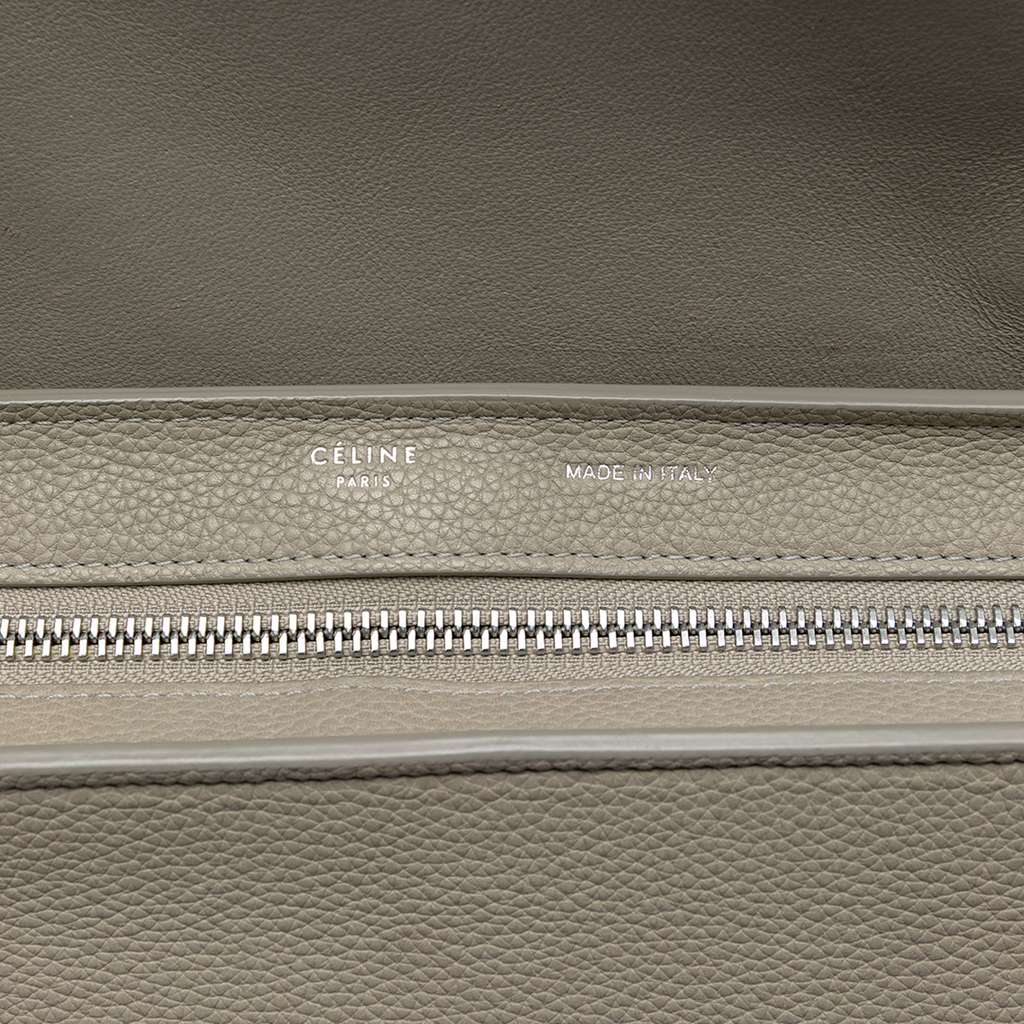 Celine Small Tricolor Leather Trapeze Satchel Grey Leather Good condition - Box View