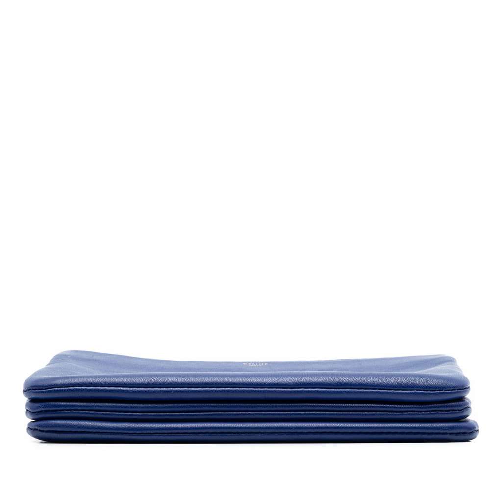 Celine Small Lambskin Trio Crossbody Blue Leather Good condition - Inside View