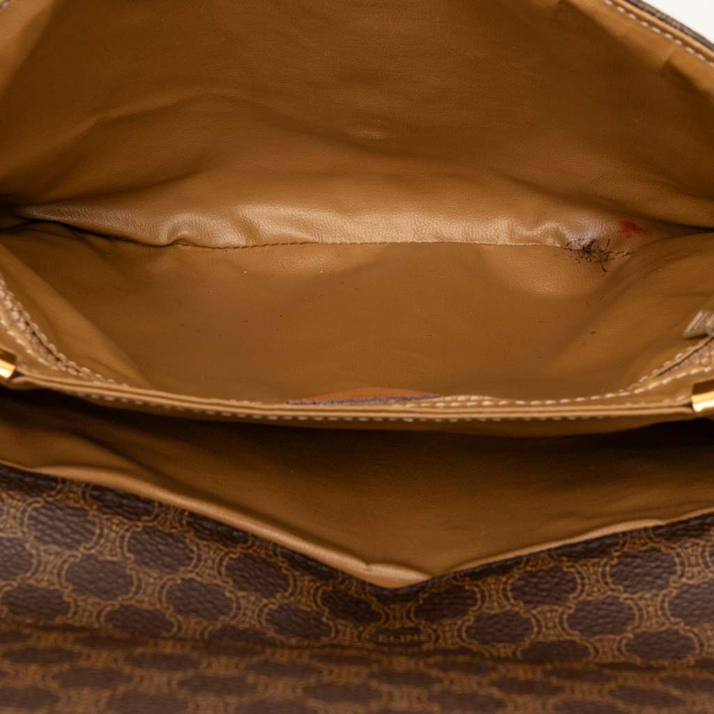 Celine Macadam Coated Canvas Crossbody Brown Canvas Good condition - Model View