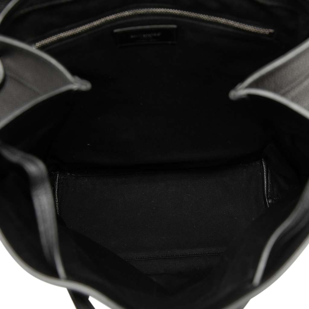 Saint Laurent Grained Calfskin Sac De Jour Backpack Black Leather Good condition - Model View