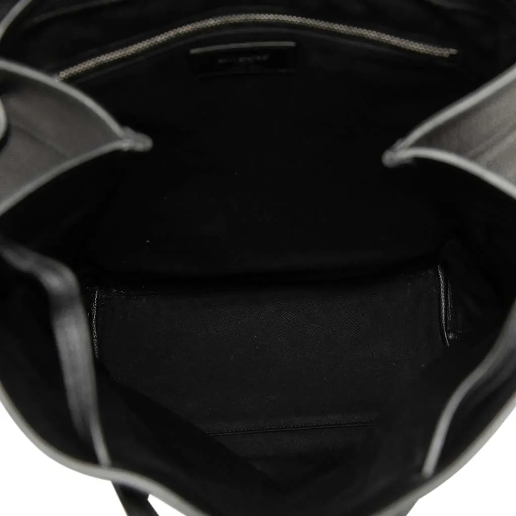 Saint Laurent Grained Calfskin Sac De Jour Backpack Black Leather Very good - Model View