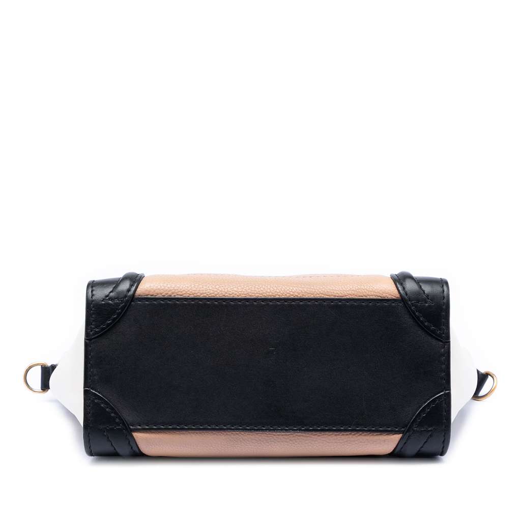 Celine Nano Tricolor Leather Luggage Tote Brown Leather Good condition - Inside View