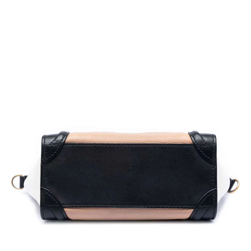 Celine Nano Tricolor Leather Luggage Tote Brown Leather Very good - Inside View