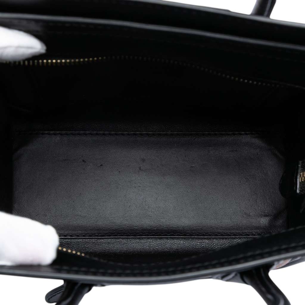 Celine Nano Tricolor Leather Luggage Tote Brown Leather Good condition - Model View