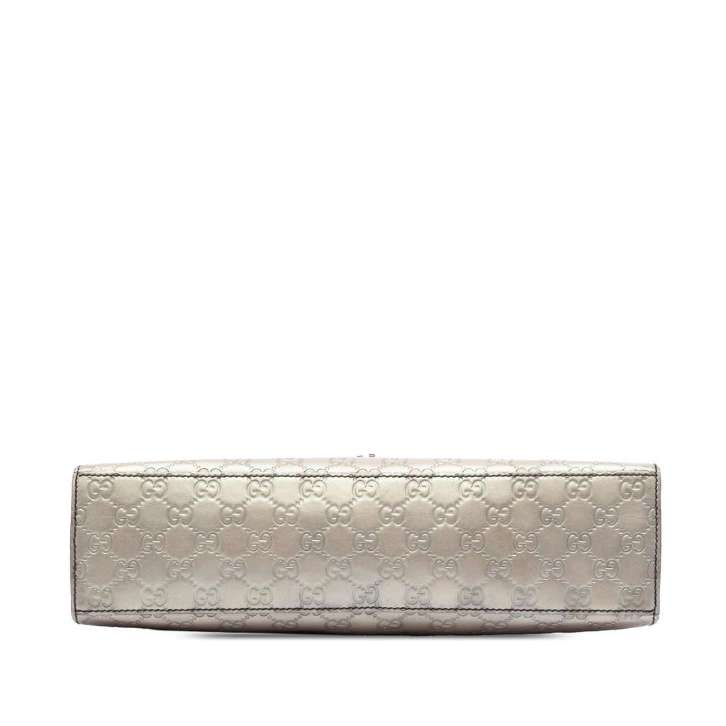 Gucci Large Guccissima Emily Shoulder Bag Gold Leather Good condition - Inside View