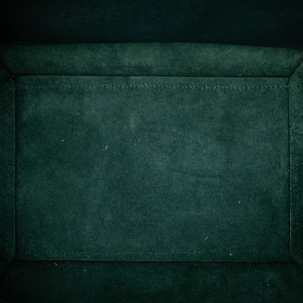 Celine Micro Grained Calfskin Belt Bag Green Leather Very good - Model View