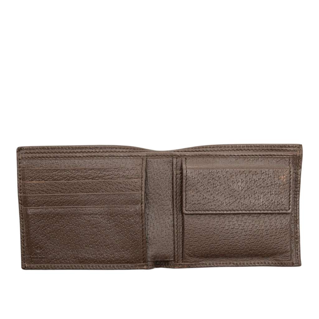 Gucci GG Supreme Ophidia Bifold Wallet Beige Canvas Good condition - Model View