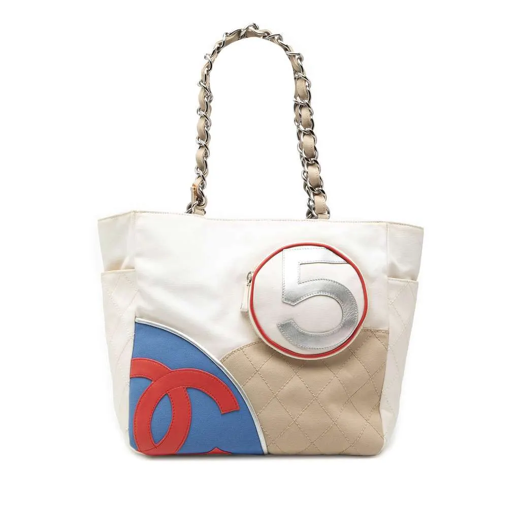 Chanel Canvas No 5 Sport Tote White Canvas Very good - Front View