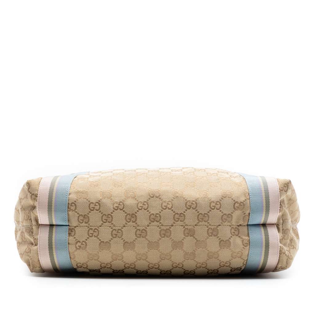 Gucci GG Canvas Web Tote Beige Canvas Good condition - Inside View