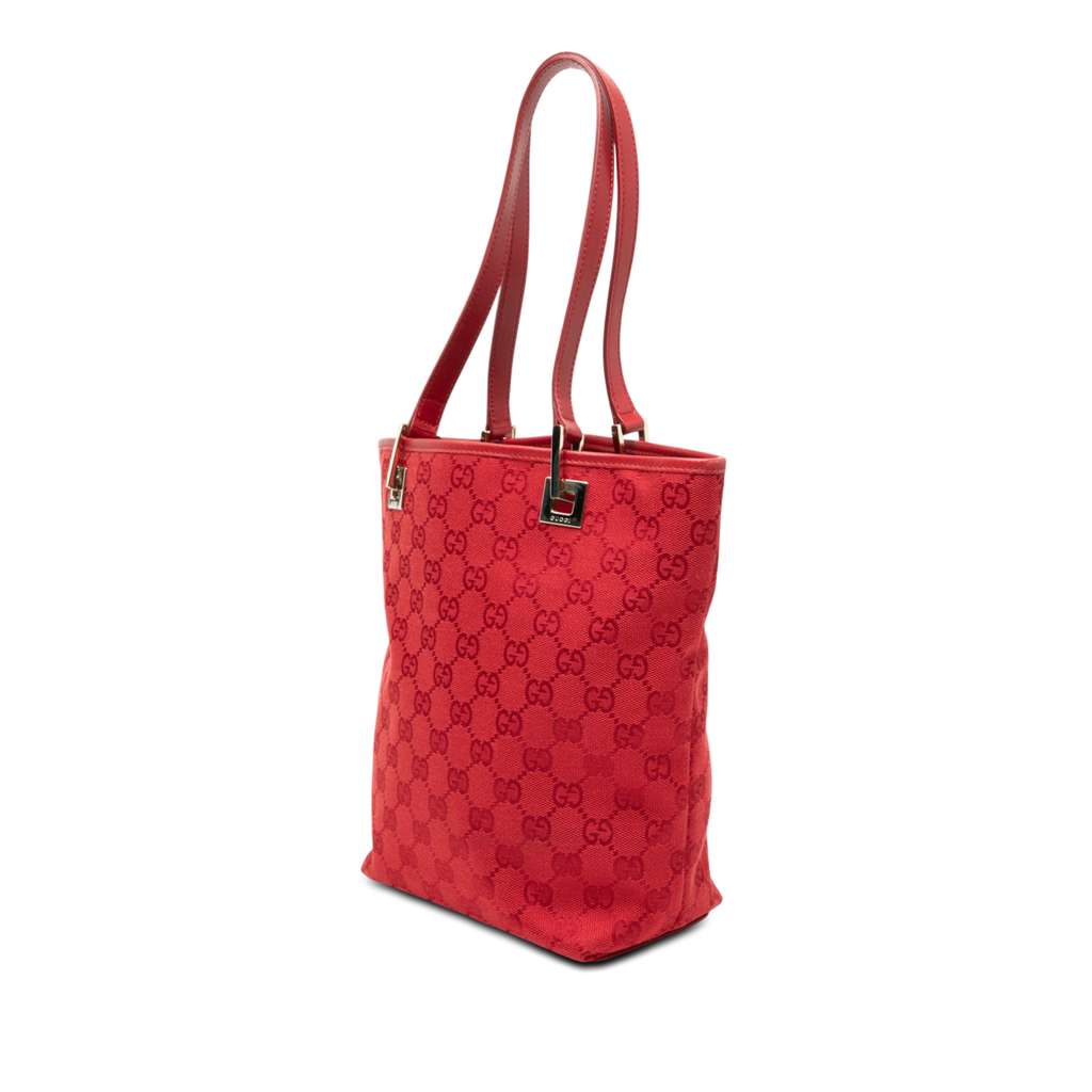 Gucci GG Canvas Tote Red Canvas Good condition - Back View
