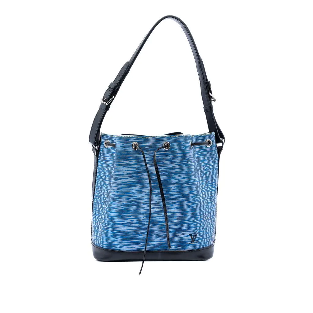 Louis Vuitton Epi Denim Petit Bicolor Noe Blue Leather Very good - Front View