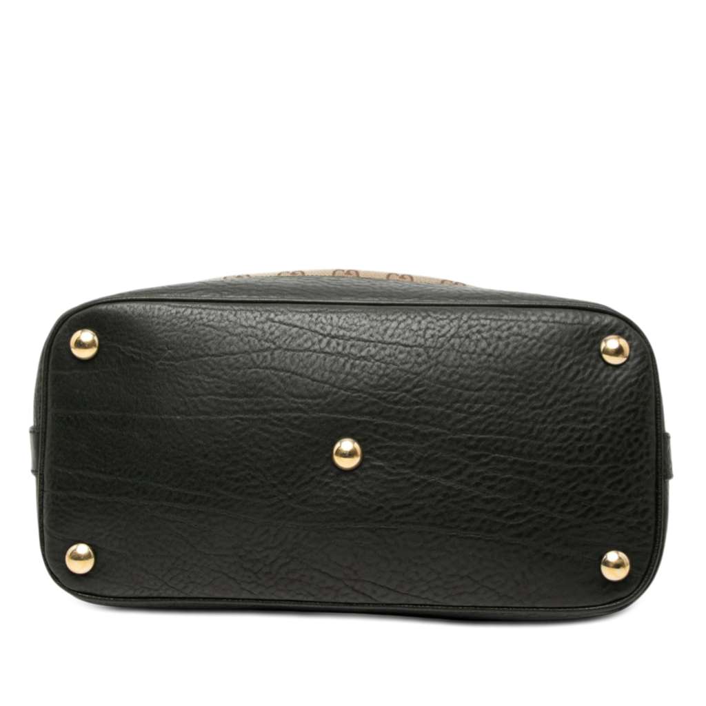 Gucci Medium GG Canvas Charm Dome Satchel Beige Canvas Good condition - Inside View