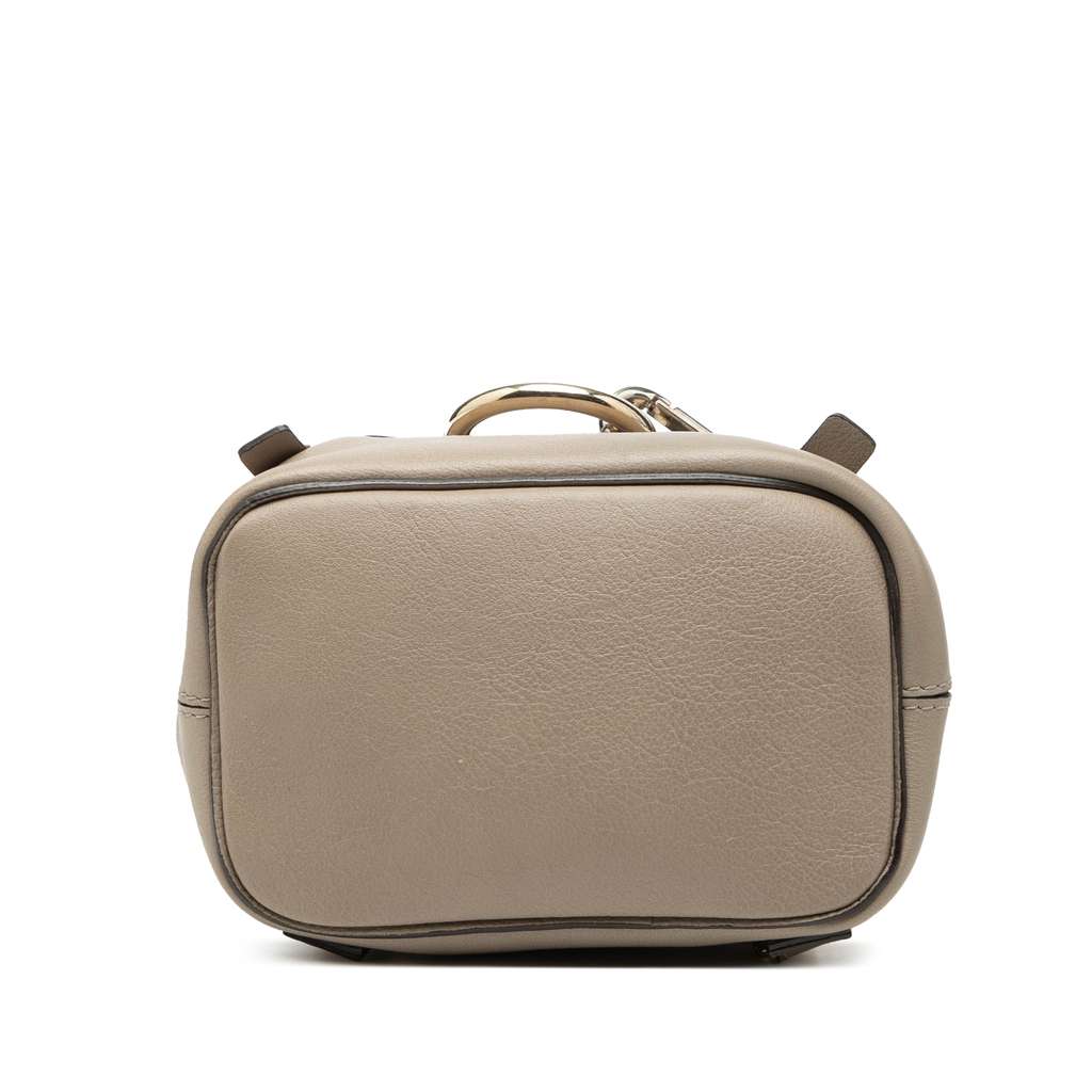 Chloé Mini Calfskin and Suede Faye Backpack Brown Leather Good condition - Inside View