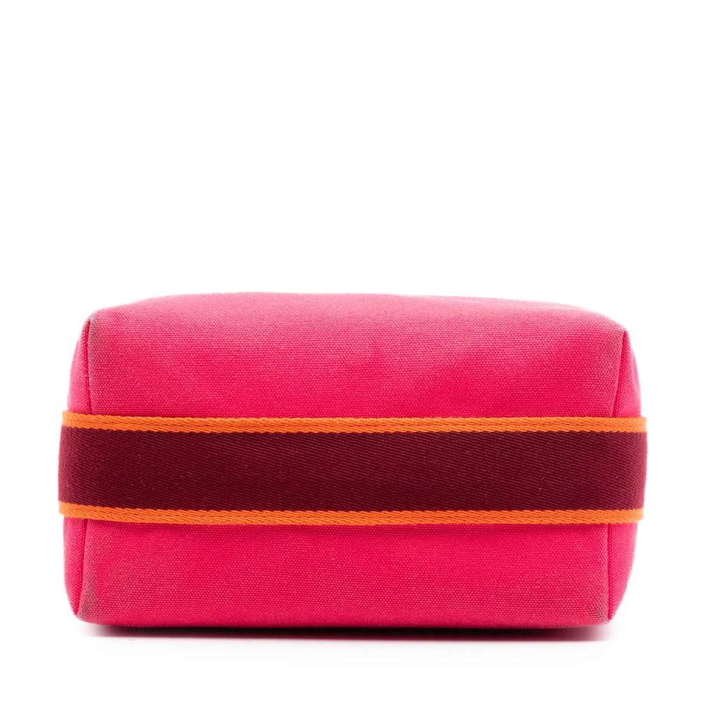 Hermès Small Toile Bride A Brac Case Pink Canvas Good condition - Inside View