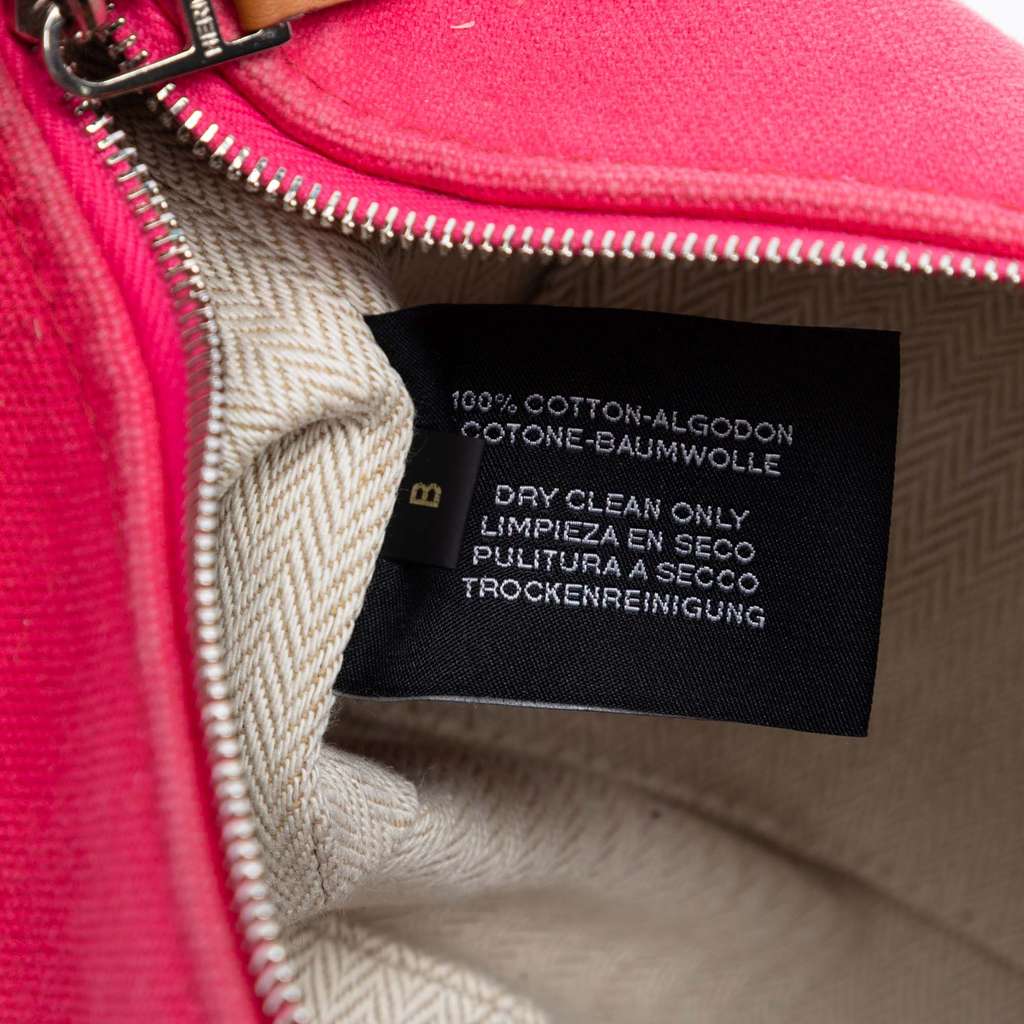 Hermès Small Toile Bride A Brac Case Pink Canvas Good condition - Box View