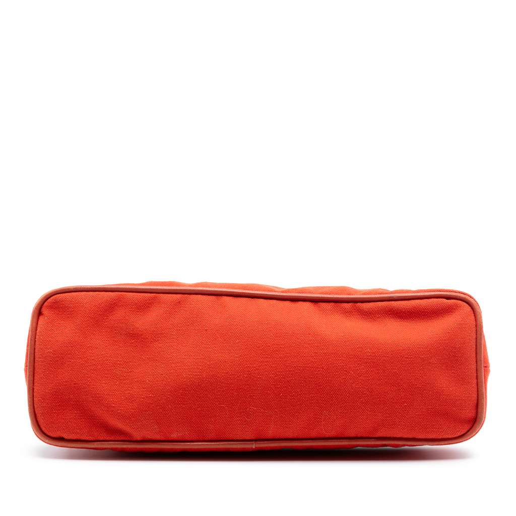 Hermès Toile Bolide Trousse De Voyage Pouch PM Orange Cotton Good condition - Inside View