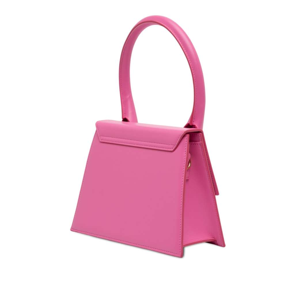 Jacquemus Smooth Calfskin Le Grand Chiquito Pink Leather Good condition - Back View