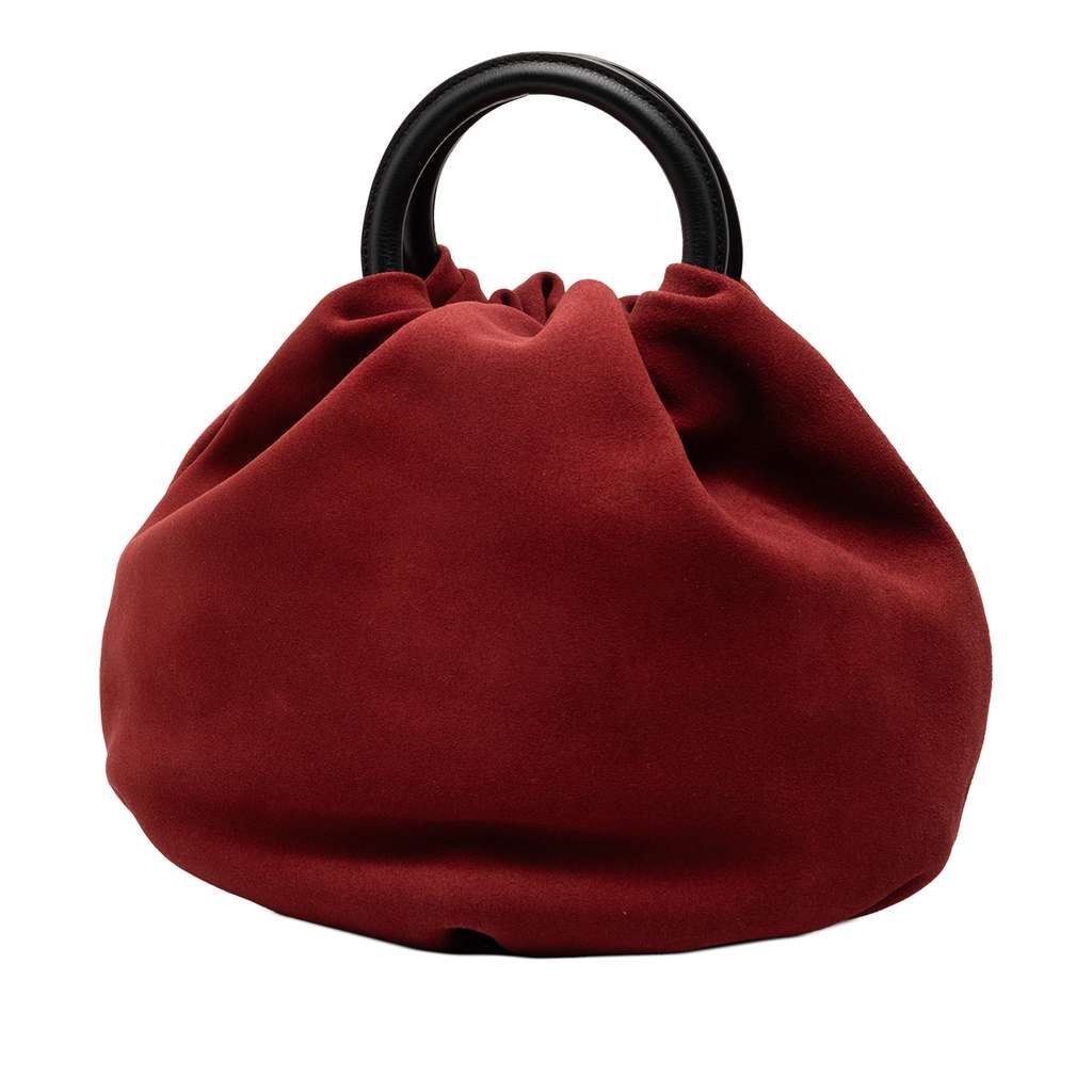 Loewe Suede Bounce Bag Red Leather Good condition - Back View