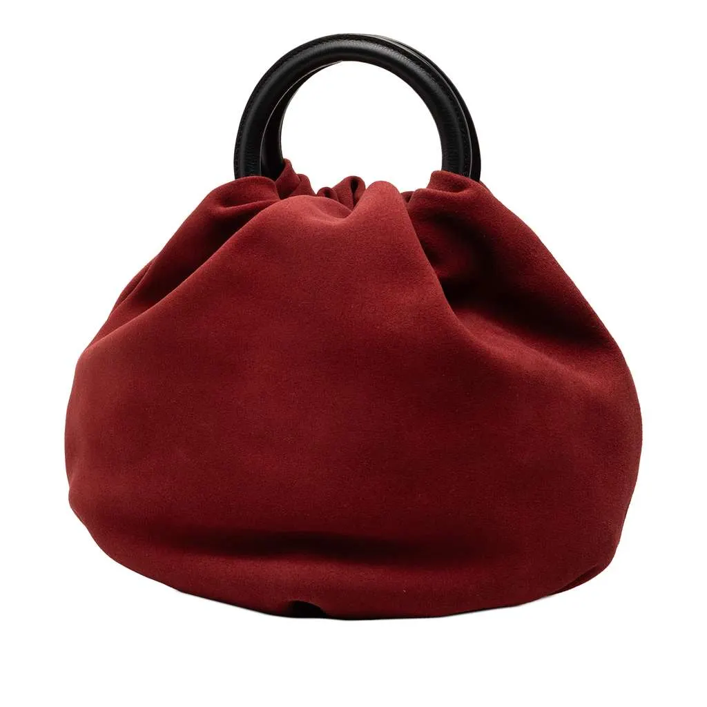 Loewe Suede Bounce Bag Red Leather Very good - Back View