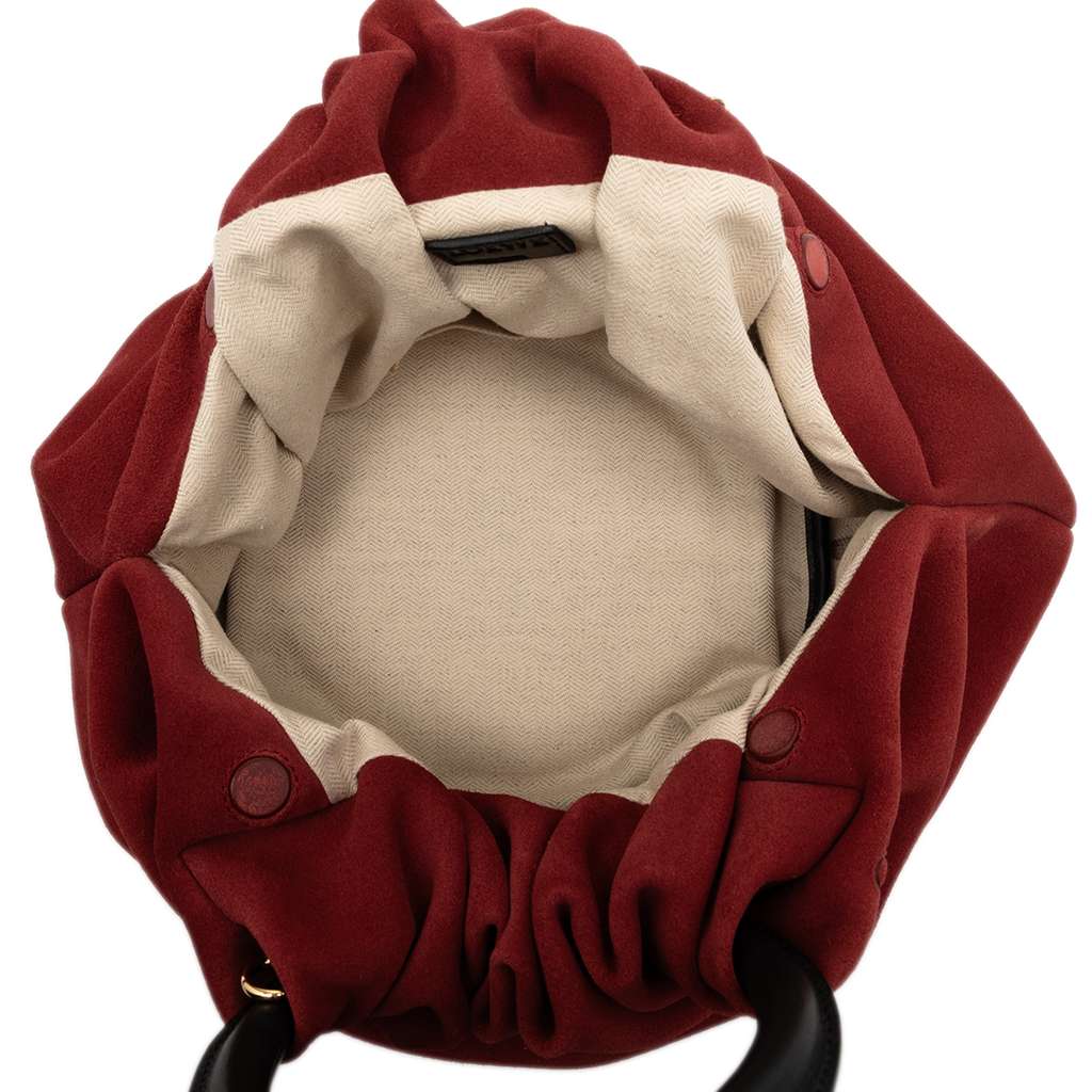 Loewe Suede Bounce Bag Red Leather Good condition - Model View