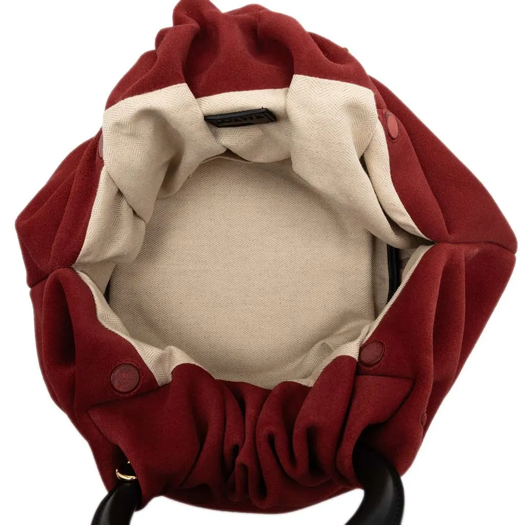 Loewe Suede Bounce Bag Red Leather Very good - Model View