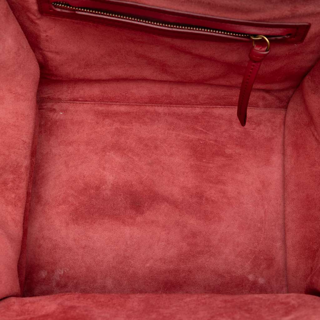 Celine Medium Leather Phantom Luggage Tote Red Leather Good condition - Model View