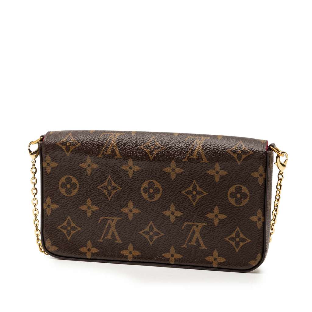 Louis Vuitton Monogram Pochette Felicie Brown Good condition - Back View