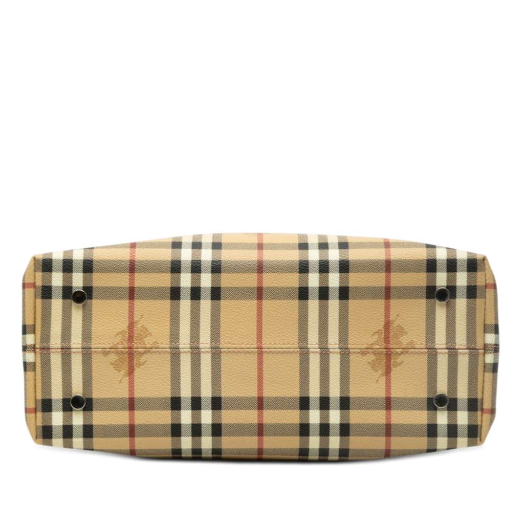 Burberry Haymarket Check Coated Canvas Tote Beige Canvas Good condition - Inside View