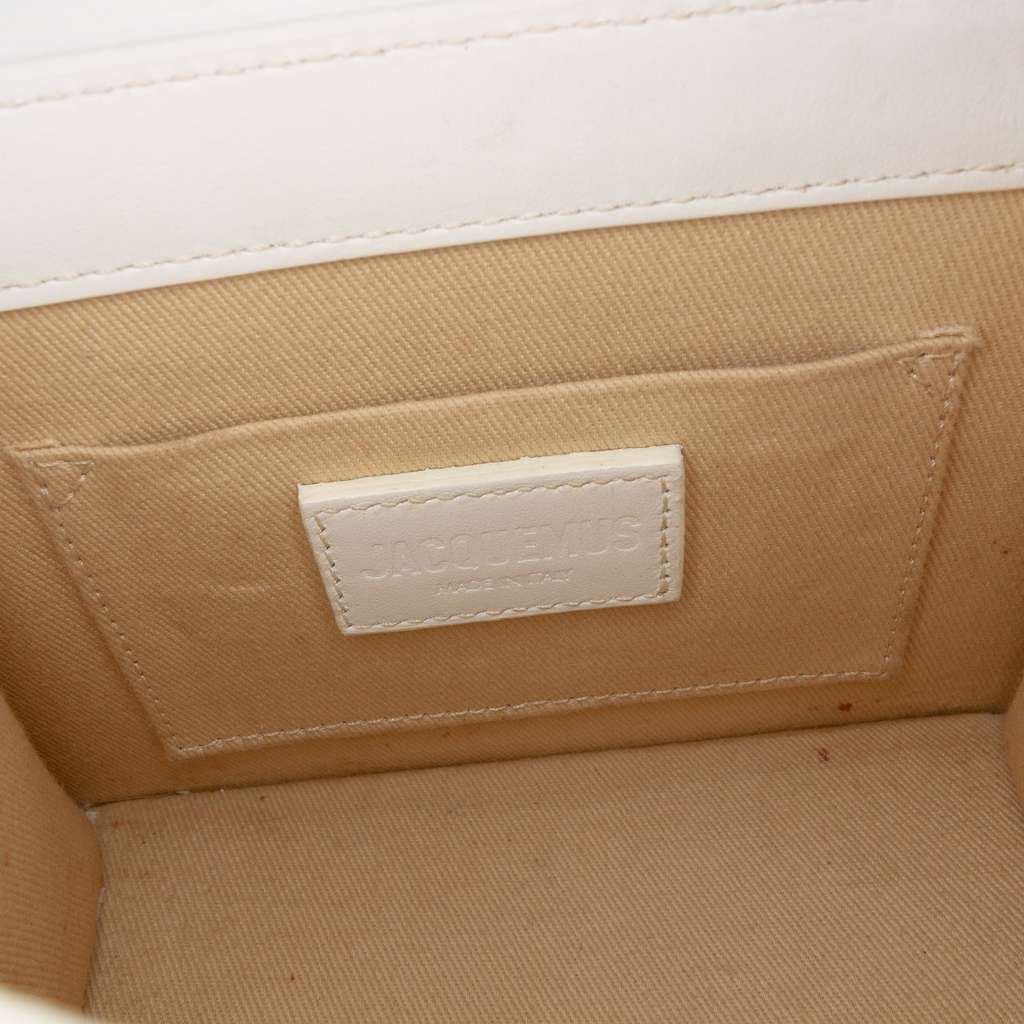 Jacquemus Leather Le Chiquito Moyen White Leather Fair condition - Box View