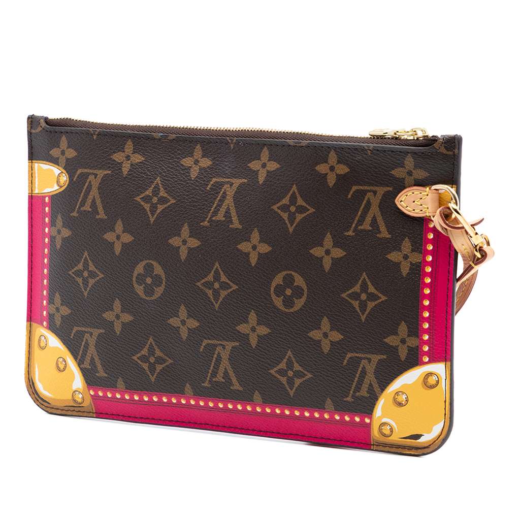 Louis Vuitton Monogram Summer Trunks Neverfull MM Pouch Brown Good condition - Back View