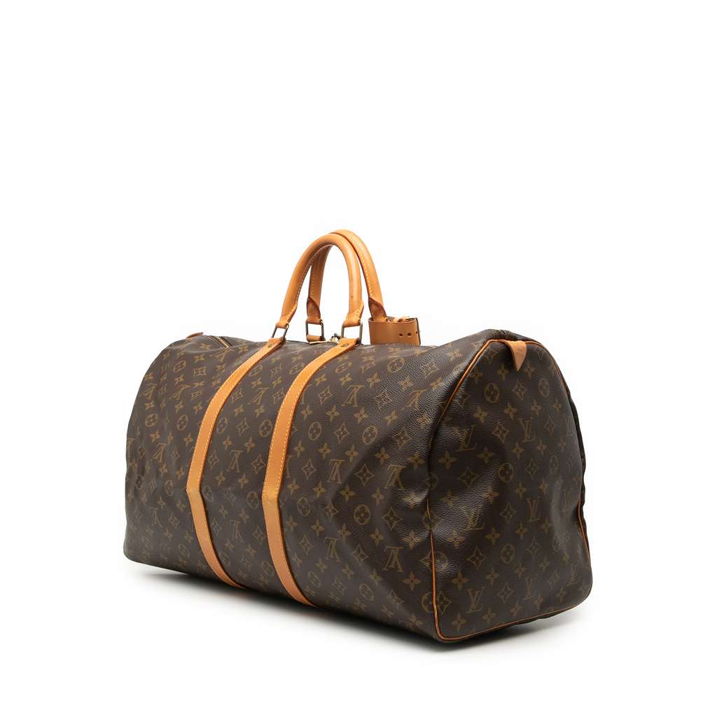 Louis Vuitton Monogram Keepall 55 Brown Fair condition - Back View