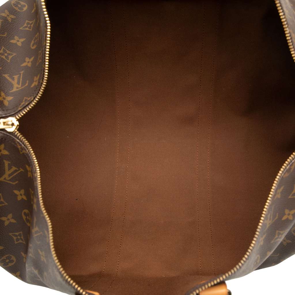 Louis Vuitton Monogram Keepall 55 Brown Fair condition - Model View