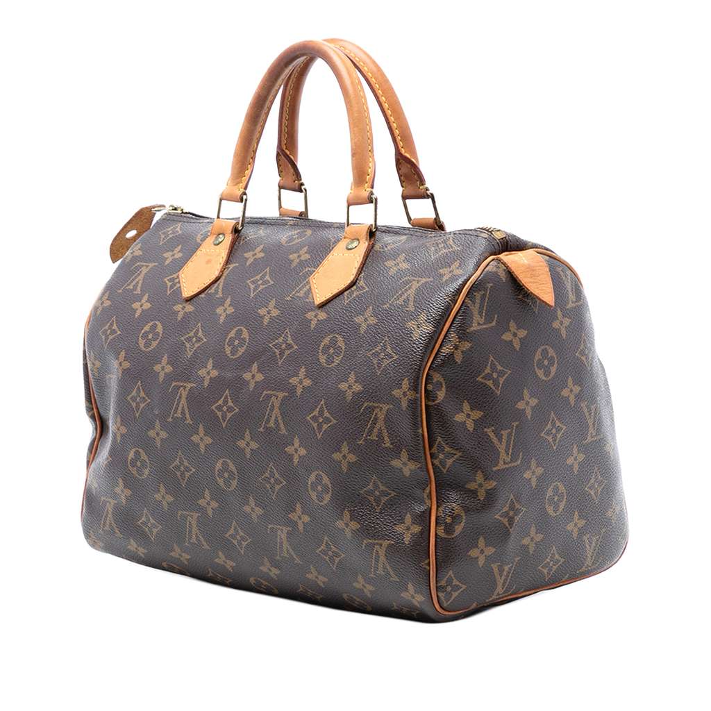 Louis Vuitton Monogram Speedy 30 Brown Good condition - Back View