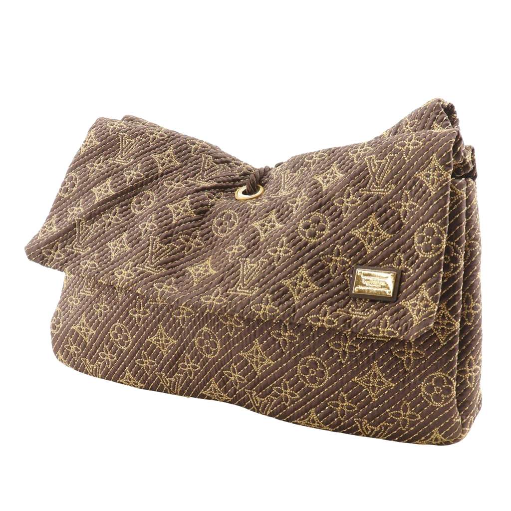 Louis Vuitton Monogram Metisse African Queen Clutch Brown Satin Good condition - Inside View