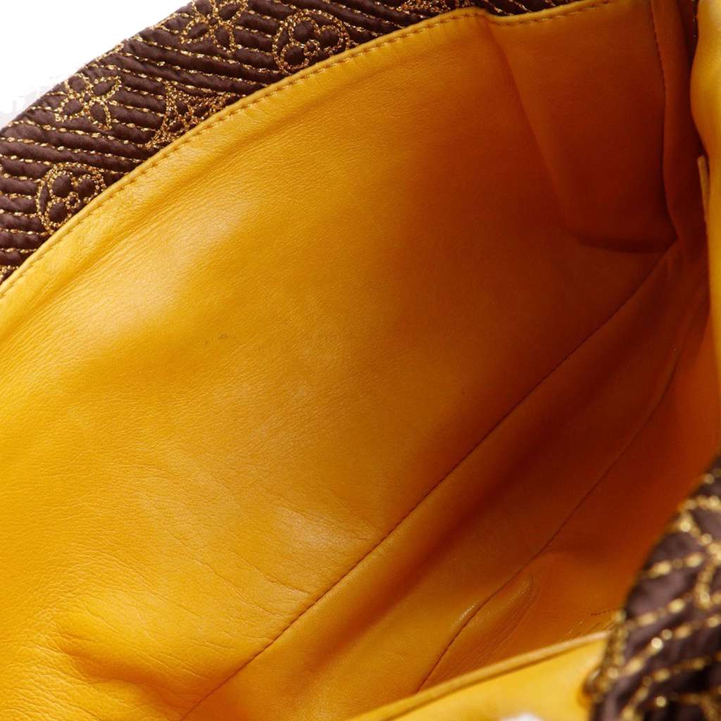 Louis Vuitton Monogram Metisse African Queen Clutch Brown Satin Good condition - Box View