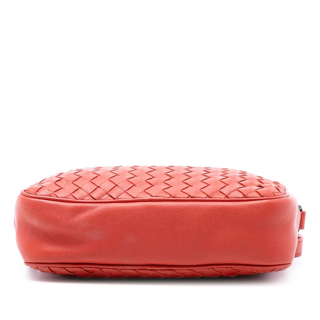 Bottega Veneta Small Nappa Intrecciato Camera Bag Orange Leather Good condition - Inside View
