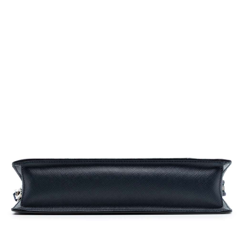 Prada Saffiano Clutch Black Leather Good condition - Inside View